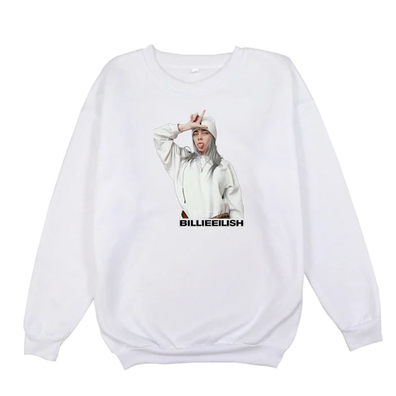Забавная Толстовка Billie Eilish, Женская Толстовка Harajuku, розовая одежда, уличная одежда, толстовки в стиле хип-хоп, одежда для девочек, Moletom Masculino - Цвет: 1