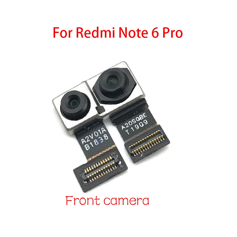 Модуль задней камеры гибкий кабель+ фронтальная камера для Xiaomi Redmi Note 6 Pro замена - Цвет: Front Camera