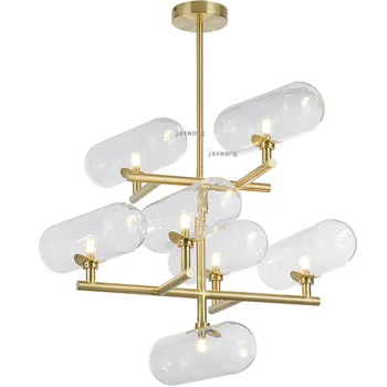 

Postmodern LED Luster Glass Chandeliers Light Luxury Nordic Bedroom Chandelier Lighting Creative Pendant Lamp Kitchen Fixtures