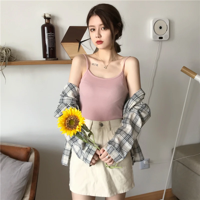 pink Модный женский сексуальный укороченный топ с открытыми плечами летние Майки Женские повседневные топы без рукавов топики с высокой талией - Цвет: pink