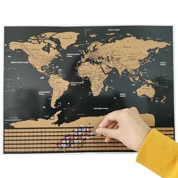 

10 Pcs Erasable World Map 40*30cm Home Office Student Teaching Equipment Decoration Poster