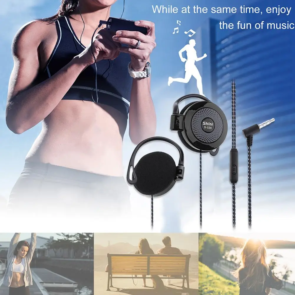 Для Shini s 520 3 5 мм Stereo Mp4 Ear Hook Game Sports мобильный телефон Универсальная гарнитура с