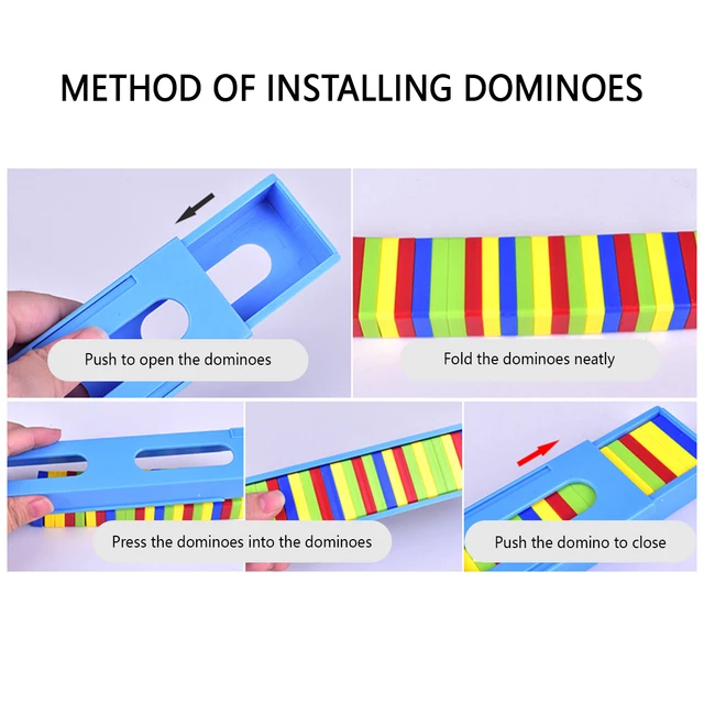 60 Pcs Domino Train Set Domino Pieces Automatic Domino Brick Laying Train Toy for 3+ Years Old Kids Christmas and New Year Gift 4