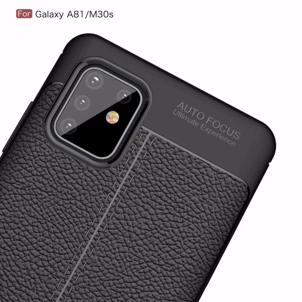 20 шт./лот личи стрии ТПУ Корпус мягкий чехол для samsung Galaxy A51 A71 A81 защитный чехол