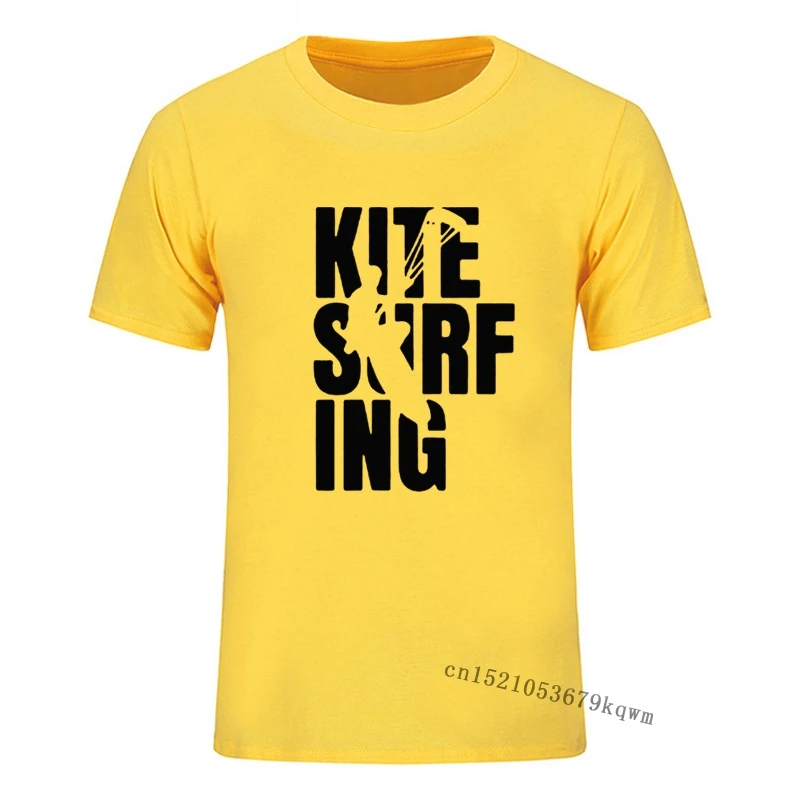 Camisetas kitesurf para hombres, de calle de manga corta, negra, Surfinger, Harajuku, nueva|Camisetas|