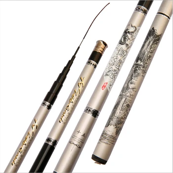

3.6M-7.2M Telescopic Fishing Rod High Carbon Fishing Rod Portable Ultralight Pole 28 Tonal Stream Rod Carp Fishing