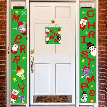 

Christmas Ornaments Merry Christmas Porch Sign Decorative Door Banner Christmas Decorations Christmas Decorations for Home 2019