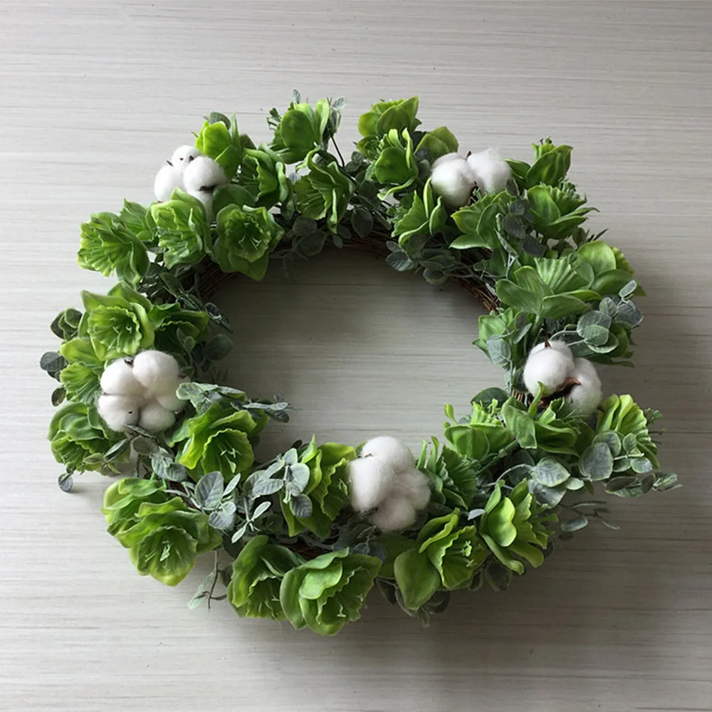 8 Kinds Christmas Wreath Door Decor Artificial Handmade Garland Natural Pine Plant Pendant Decoration Wall Wreaths Fake Flowers