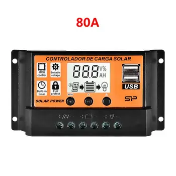 

MPPT Auto LCD Screen Solar Charge Controller Dual USB Solar Panel Regulator
