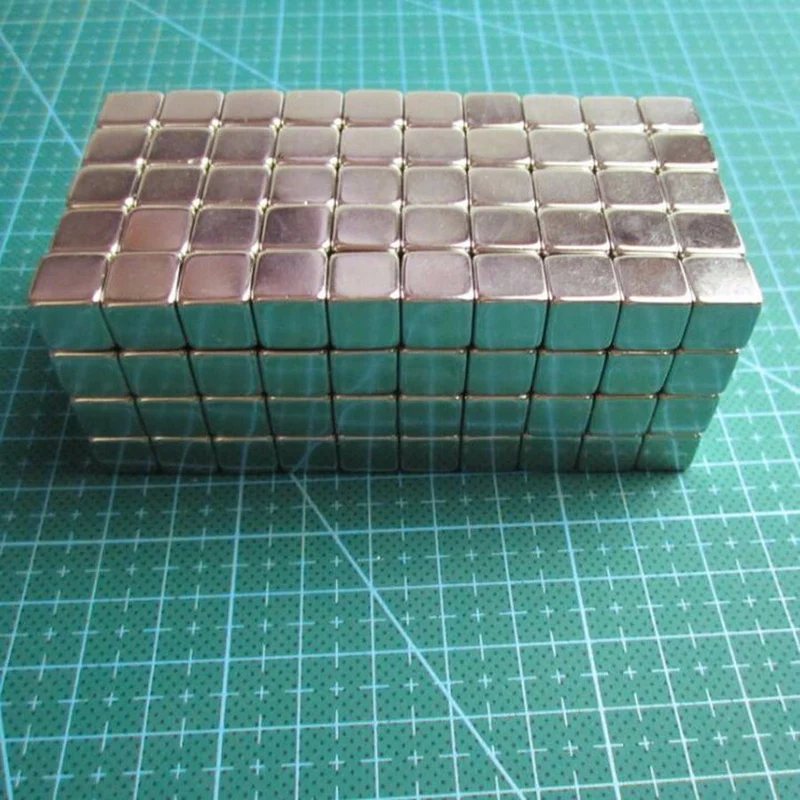 100 шт. 10x10x10 куб 10X10X10 мм супер сильные N52 высококачественные редкоземельные магниты 10X10X10 неодимовый магнит 10 мм x 10 мм x 10 мм