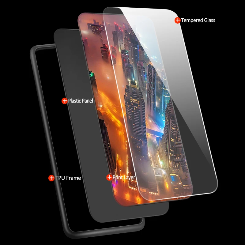 Чехол для телефона для OnePlus 3 3t 5 5, 6 комплектов/партия, размер 6T 7 7 Pro закаленное стекло чехол для Samsung Galaxy S8 S9 S10 Plus TPU роскошный защитный чехол