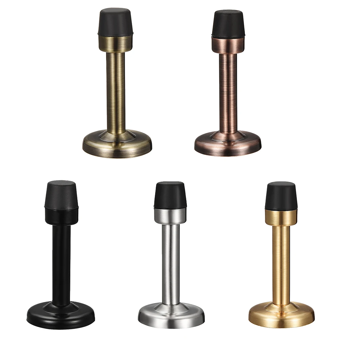

uxcell Five Colors Commercial Door Stopper Stop Bumper Wall Protector Sound Dampening Rubber Tip
