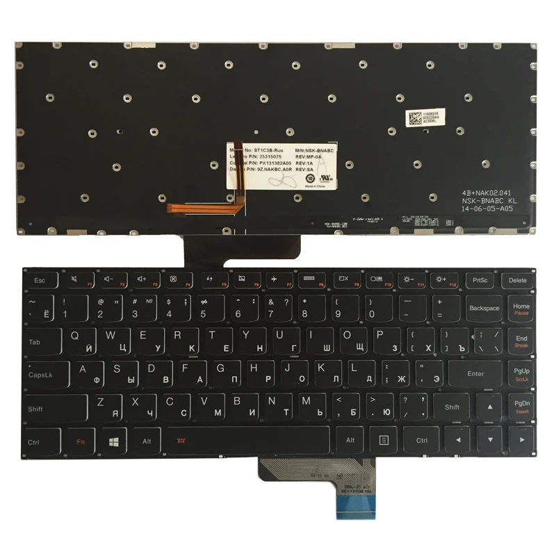 Laptop Keyboard for Lenovo Yoga 2 11 Russian 25214392 25214422 25214451 9Z.N9ZST.A0R Without Frame