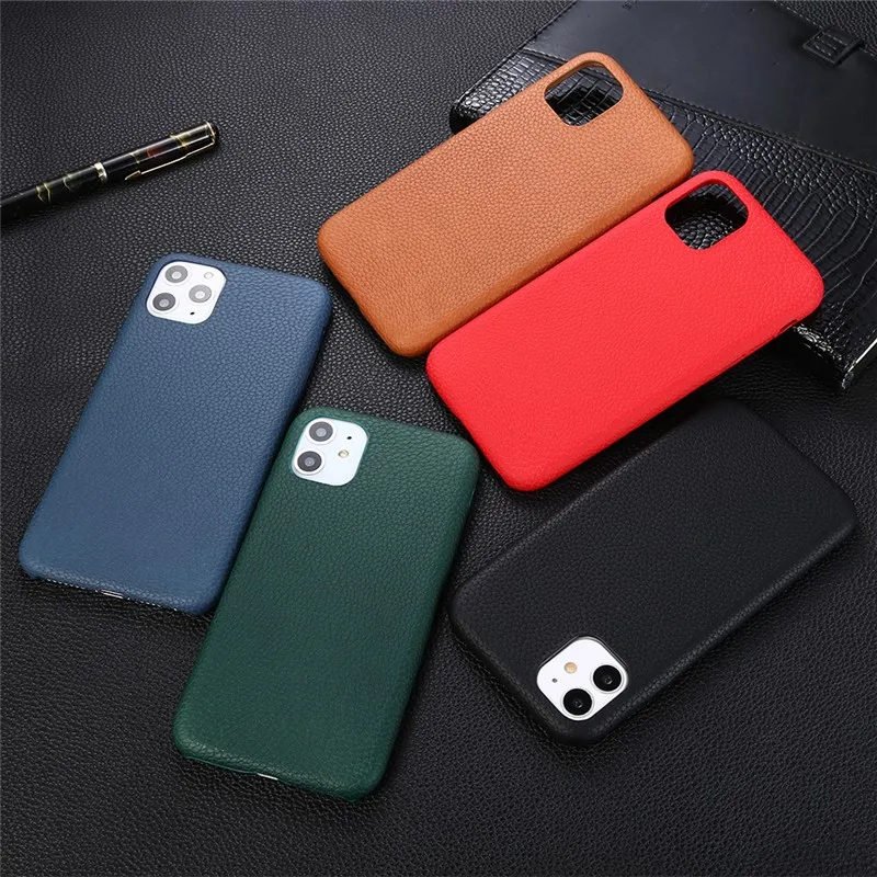 

Business Litchi pattern boy Phone Cover Case For Iphone X 11 pro Xs Max Xr 10 8 7 6 6s Plus SE 4.7Luxury pu leather Coque Fundas