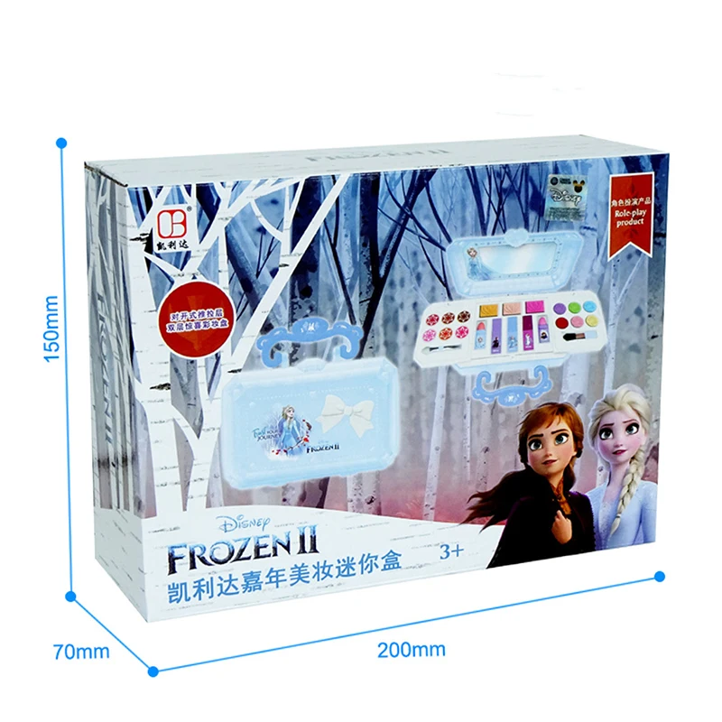 Disney girls frozen princess elsa Cosmetics Make up set  polish Beauty makeup box With original box  kids Christmas present 6