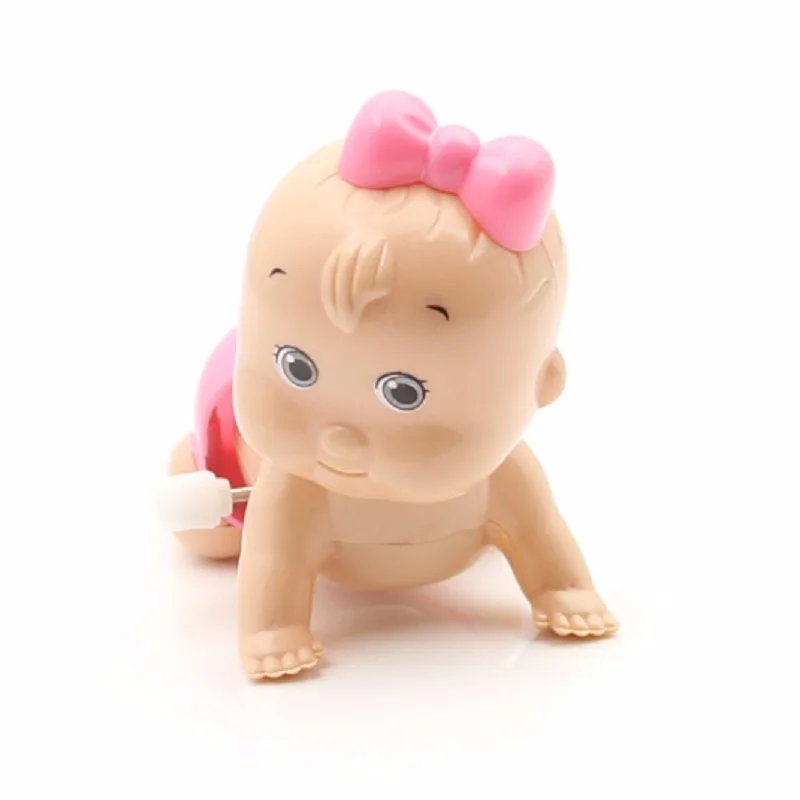 игрушки fidget toys for girls cute baby dolls boy girl the mouse family mini plush doll house cute mouse doll box family toys Hot Sale 1Pc Cute Baby Kids Wind Up Toys Crawling Crawl Clockwork Toys Doll Kids Party Gifts for Baby Boy Girls