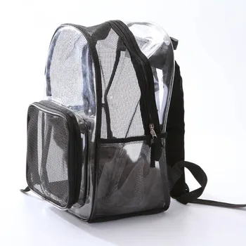

Pet Carrier Backpack For Small Dogs And Cats Transparent Mesh Breathable Backpack Designed For Travel Hiking Walking & Outdoor