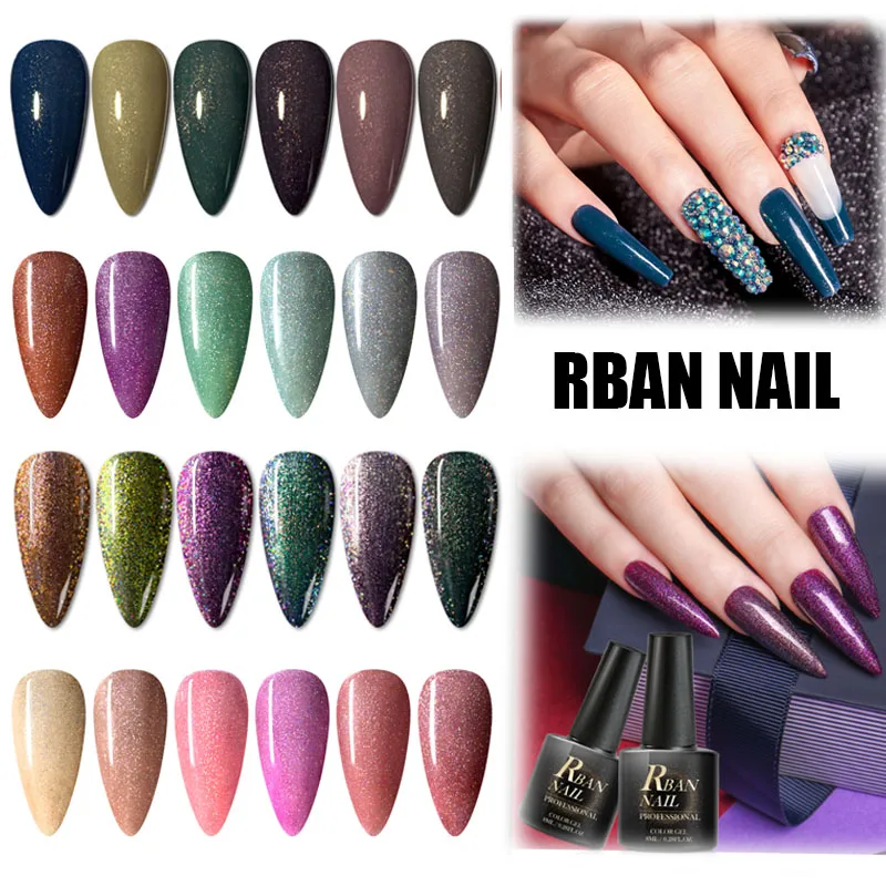 RBAN NAIL 8 мл гель для ногтей с блестками Набор лаков гибридный Цвет Полупостоянный носок от длительного действия светодиодный лак для ногтей набор маникюрные инструменты
