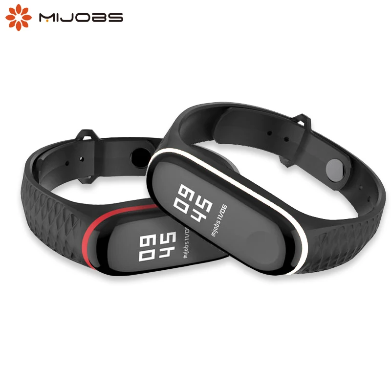 Силиконовый ремешок для браслета Mi Band 3 аксессуары Xiaomi 4 Смарт часы спортивный