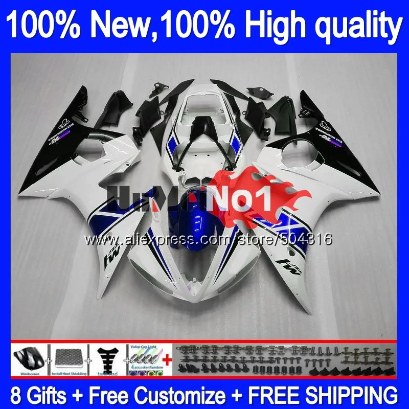 Корпус для YAMAHA YZF600 YZF R6 600CC YZF 600 R 6 см Цвет: белый, черный, 5MC. 98 YZF-600 YZF-R6 2003 2004 2005 YZFR6 03 04 05 обтекатели