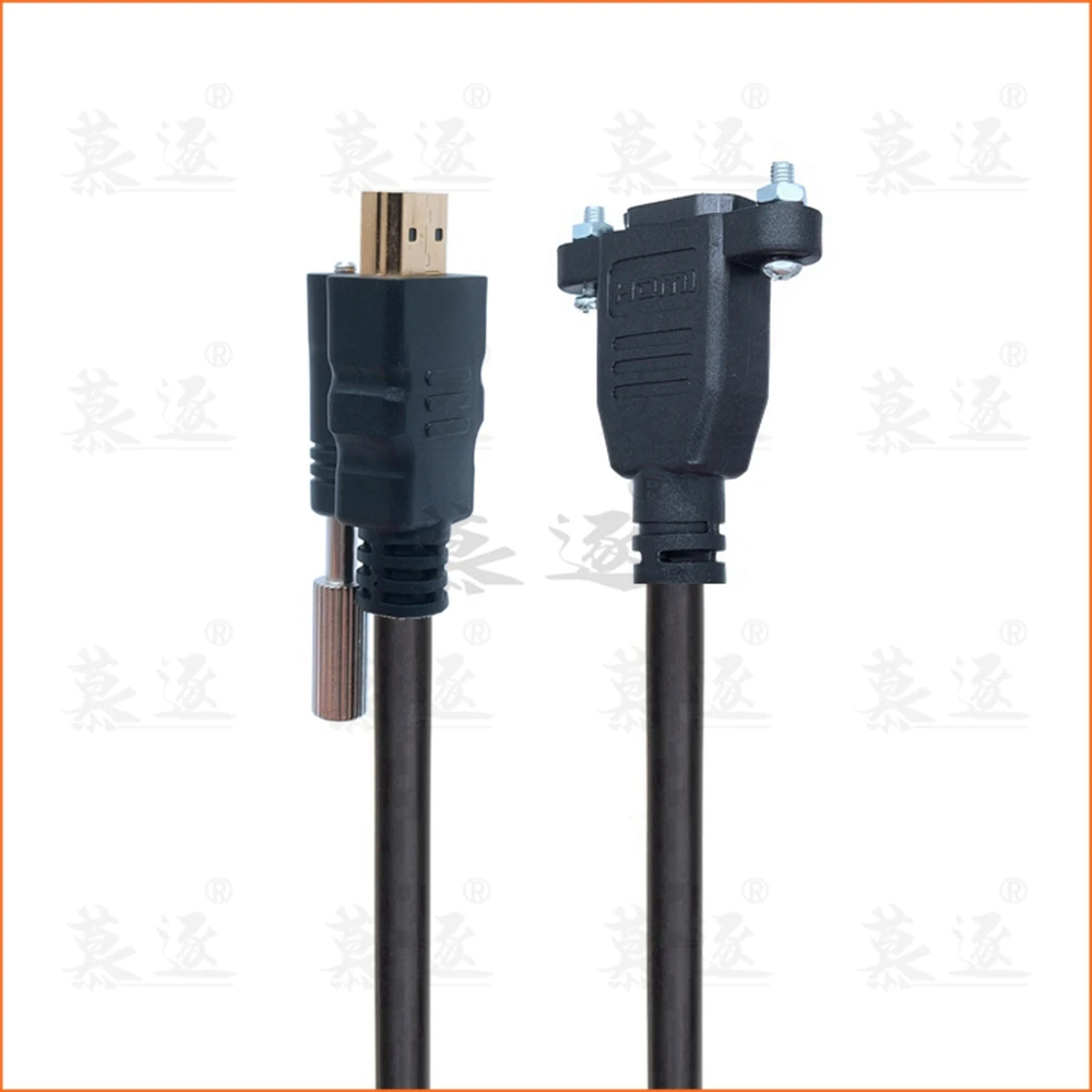 HDMI HDTV 1 4 1080P Мужской и Женский аудио видео кабель с замком винты Панель Крепление