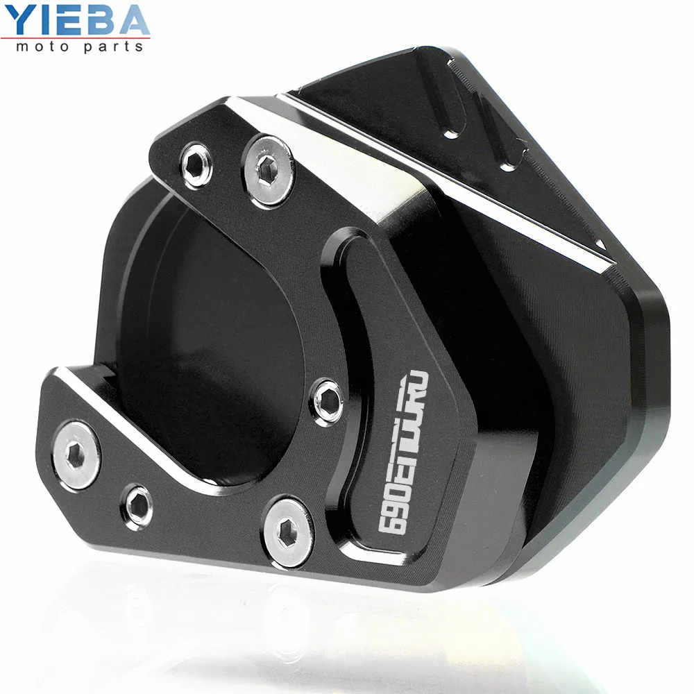 CNC алюминиевый moto rcycle Sidestand Kickstand подставка для ног боковая подставка Увеличьте Мото части для KTM 690 Enduro 2008 AU, GB - Цвет: black-black