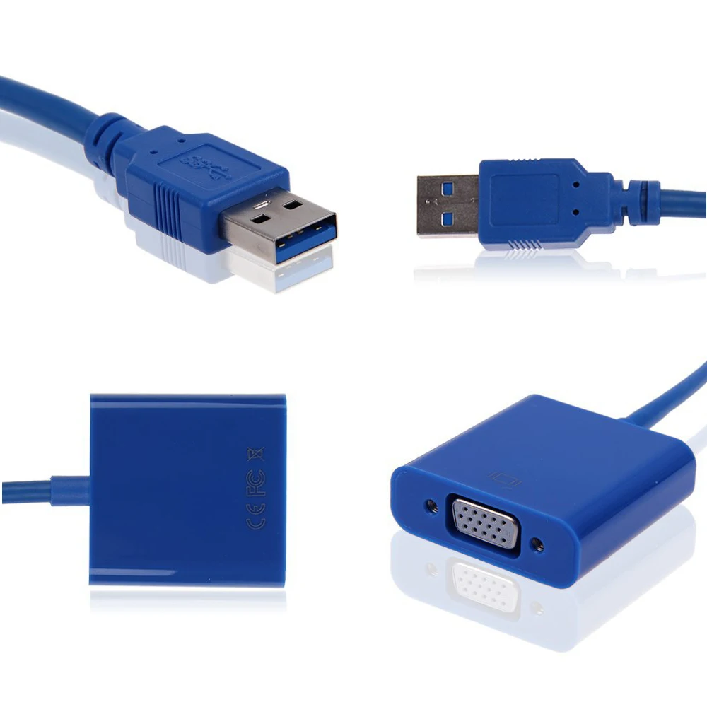 CY Super speed USB 3,0 для VGA Видеокарта дисплей внешний кабель адаптер для Windows 7 WIN8