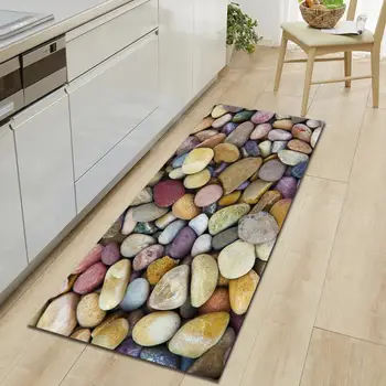 

Pebble Printed Doormats For Entrance Door Anti-slip Floor Mats For Hallway Bathroom Floor Mats Absorbent Kitchen Area Rug