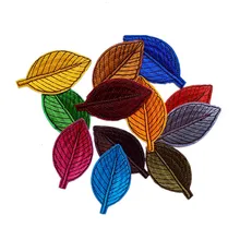 Botany лист вышитые патчи железа на патчи для одежды DIY мотив полосатая одежда наклейки на заказ значки