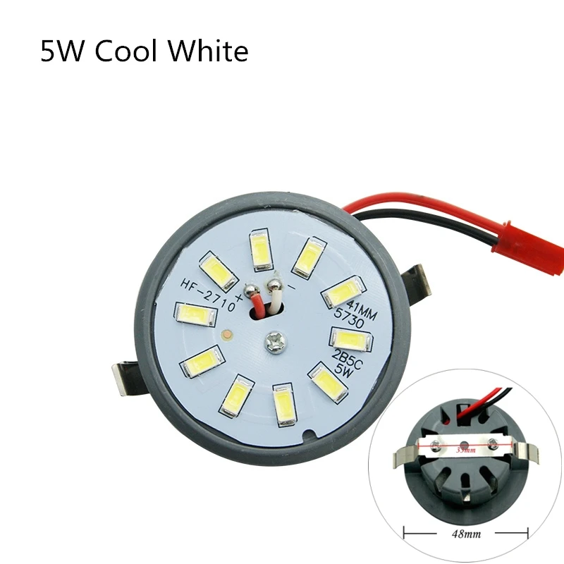5W Cool White 220 В, 110 В, прямой штекер, светодиодный светильник, встроенный светильник, чашка 3 Вт, 5 Вт, 6 Вт, Светодиодный точечный светильник, Круглый Потолочный встраиваемый зонтик, светодиодный светильник в виде кукурузы - Испускаемый цвет: 5W Cool White