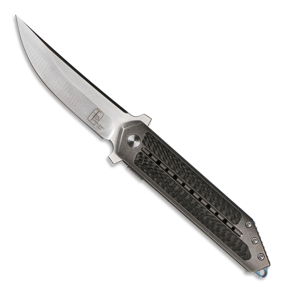 Черный Begg Steelcraft Флиппер складной нож CF титановая ручка Открытый охотничий нож инструмент для кемпинга Универсальный Фруктовый нож для альпинизма - Цвет: Черный