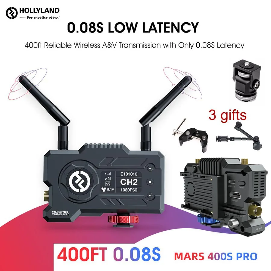 Оригинальная система беспроводной передачи видео Hollyland MARS 400S PRO HDMI-совместимая SDI
