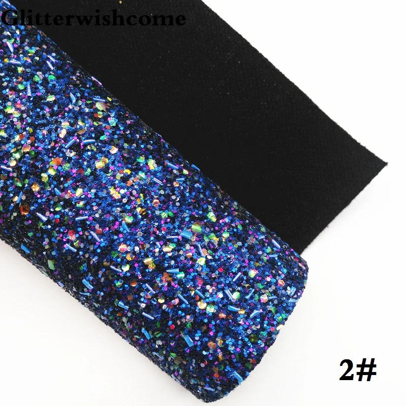 2 Glitterwishcome 21X29 см А4 Размер синтетическая кожа, плотная блестящая кожа, искусственная ткань из искусственной кожи винил для бантов, GM049A - Цвет: 2