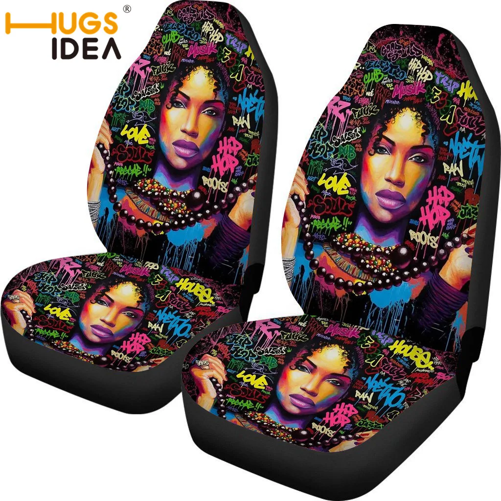 HUGSIDEA African Girls Printed Car Seat Cover Dust/dirty proof Auto/Suv/Vehicle/Truck Luxury Protector Case | Дом и сад