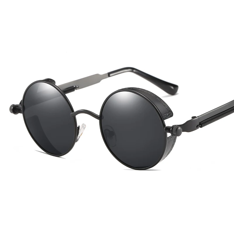 

Round Metal Sunglasses Steampunk Men Women Brand Designer Glasses Oculos De Sol Shades UV Protection