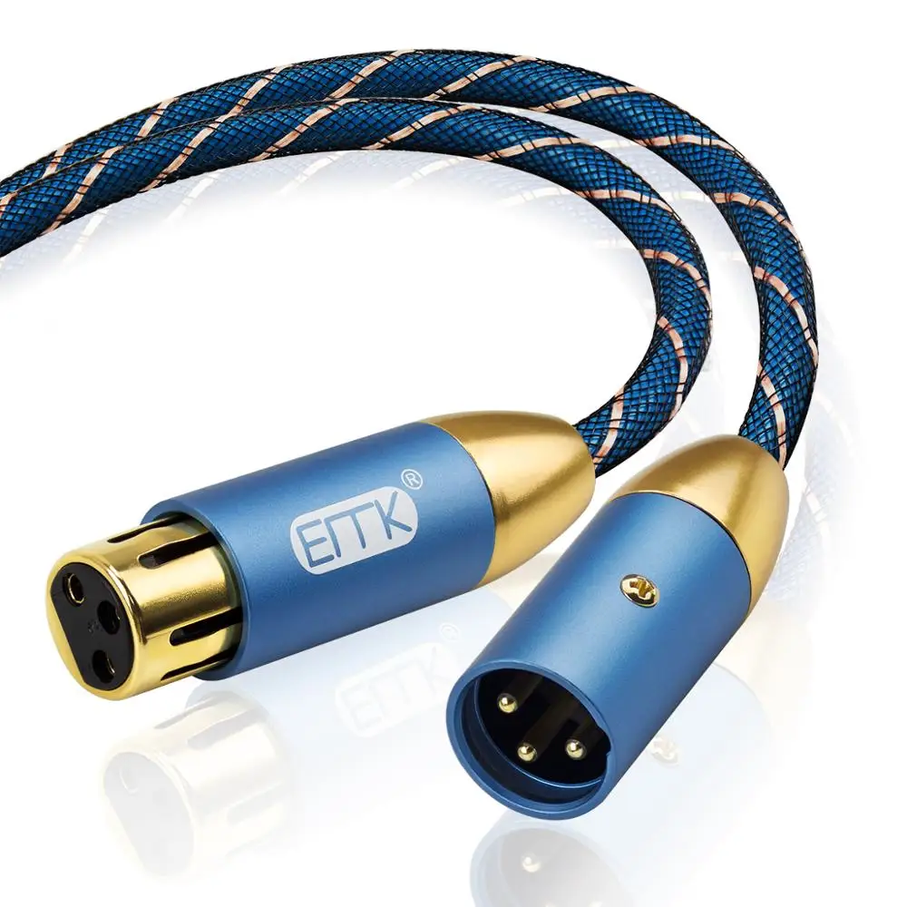 EMK 3 контактный XLR аудио кабель микрофон Cannon сбалансированный жильный Динамик