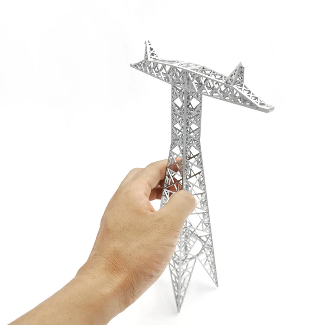 Хит 27,3X6,1X6,1 см песочный стол power Tower модель башня передачи Т-образная прямая башня высокого напряжения-серебристо-серая