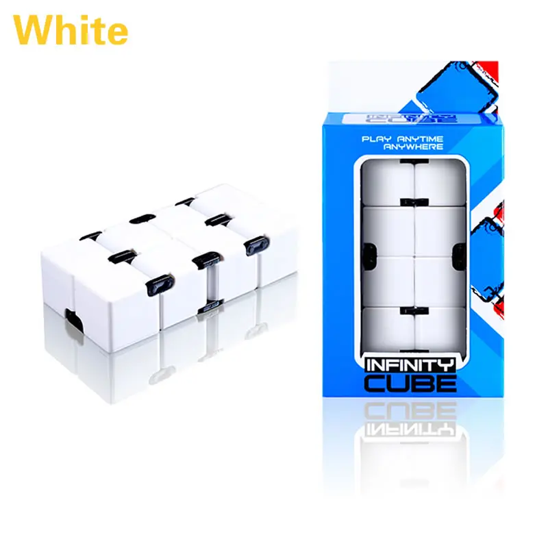 FanXin 2x2x2 Магический кубик бесконечности 2x2 Профессиональная скоростная головоломка скручивающаяся логическая головоломка антистресс Развивающие игрушки для детей - Цвет: White