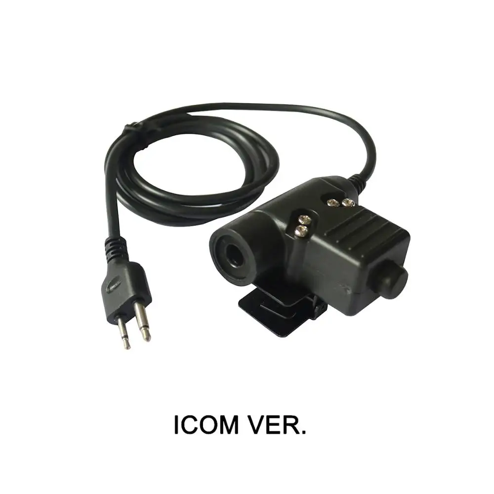 Tactical headsetU94 PTT система Военная гарнитура адаптер Plug Push to Talk для Kenwood/Motorola 2-way/Motorola/ICOM/Midland/Phon - Цвет: ICOM