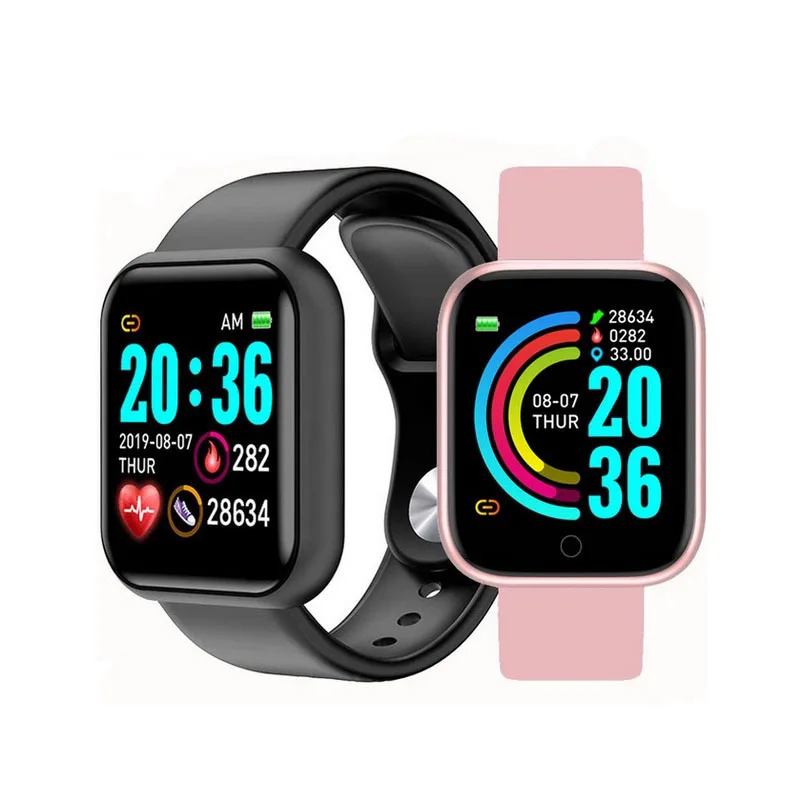 

Y68 D20 Smart Watch Waterproof Bluetooth Blood Pressure Fitness Tracker Heart Rate Monitor Smartwatch For Apple IOS Android