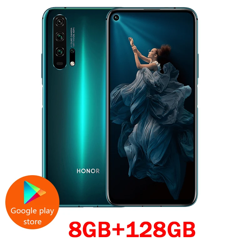 HONOR 20 PRO, смартфон, 6,26 дюймов, Kirin 980, четыре ядра, 8 Гб ram, 128 ГБ rom, 4000 мАч, мобильный телефон - Цвет: 8GB 128GB Green