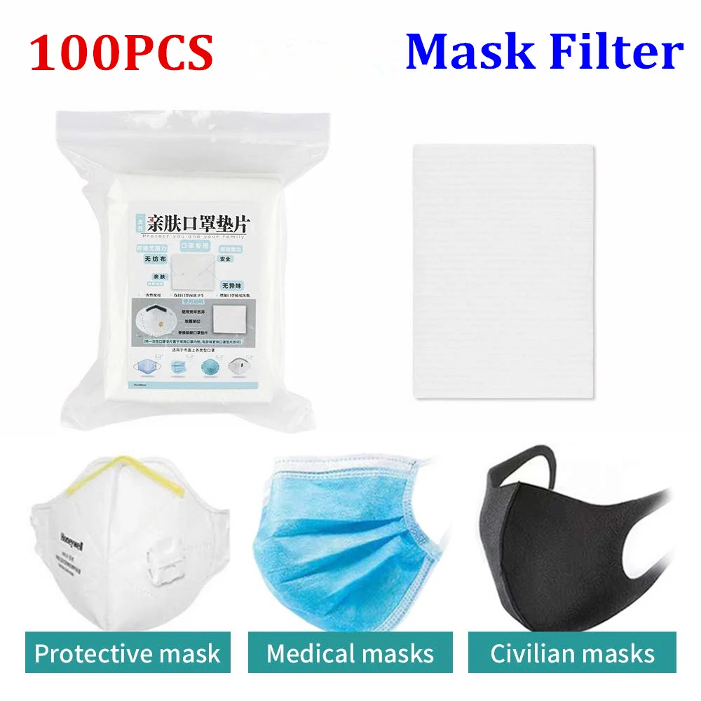 

Fast shipping 100pcs Disposable Mask Filter Pad ffp2 ffp3 Respirator mask Smog Prevention for n95 Face Mouth Masks