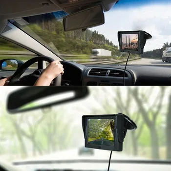 

Hot 4.3 Inch TFT Color Display Sun Visor Car LCD Monitor Dashboard Screen Parking Monitor Suction Cup Type