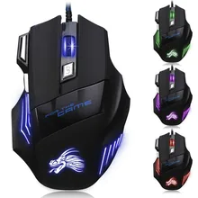 5500 dpi светодиодный Оптическая Проводная игровая мышь USB мыши для Pro Gamer 7 кнопок геймерские Компьютерные Мыши для ноутбуков