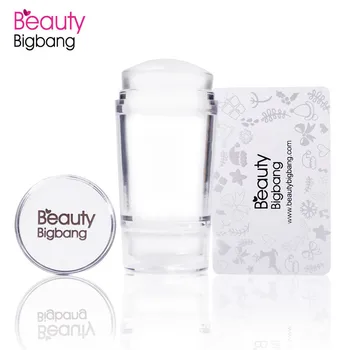 

BeautyBigBang Double Head Silicone Nail Stamper Clear Green Jelly 2.2cm 2.8cm Manicure Head Nail Art Stamping Scraper Tool