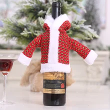 Рождественская одежда с капюшоном крышка бутылки вина домашние вечерние Рождественский ужин украшение стола бутылка рукав