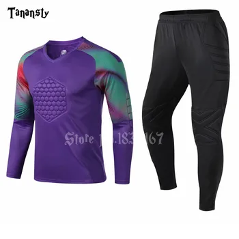 

2019 New Adult Soccer Jeyser Set Footbal Goalkeeper Clothing Uniforms Survetemen Training Tracksuit Shirt Suit Long sleeve Men