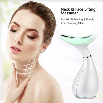 

Neck Massager LED Photon Therapy Neck And Face Lifting Massager Reduce Double Chin Anti-Wrinkle Skin Tighten Facial Beauty Tool