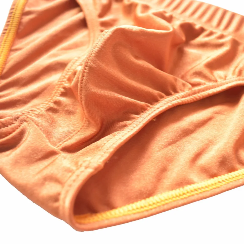 Men's Briefs Swim Trunks Underpants Low-Waisted Pure Color Swimming Briefs Underwear Sexy Knickers Male Panties Slip Homme #3D23 (2)