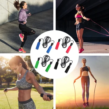 

4PCS Sponge Bearing Skipping Rope Professional Fitness Jumping Rope Students Training Jump Rope Fitness Equipment for School Gym